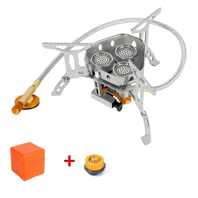 Camping Cooking Equipment Bag - 3 Heads Gas Stove Tourist Camping