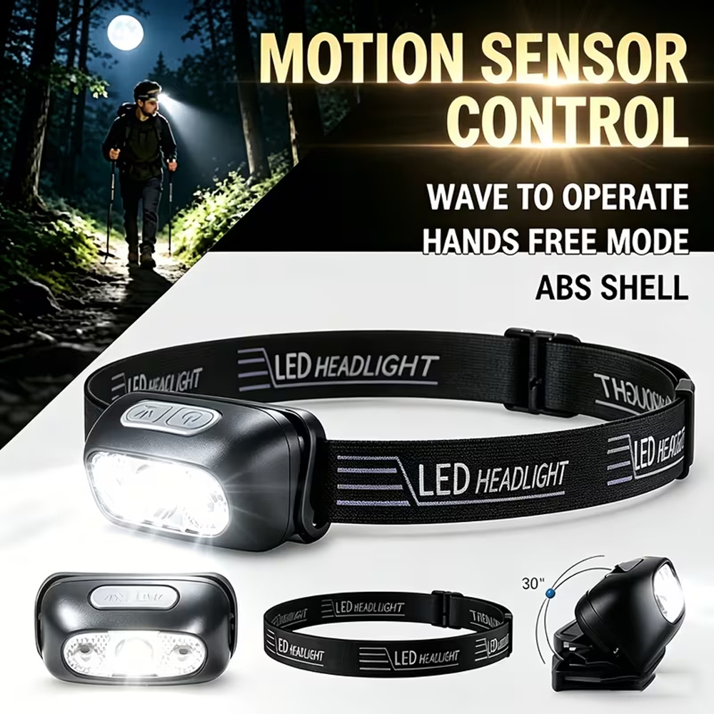 Camping Cooking Fish - Ultra Bright Headlamp Portable LED Sensor