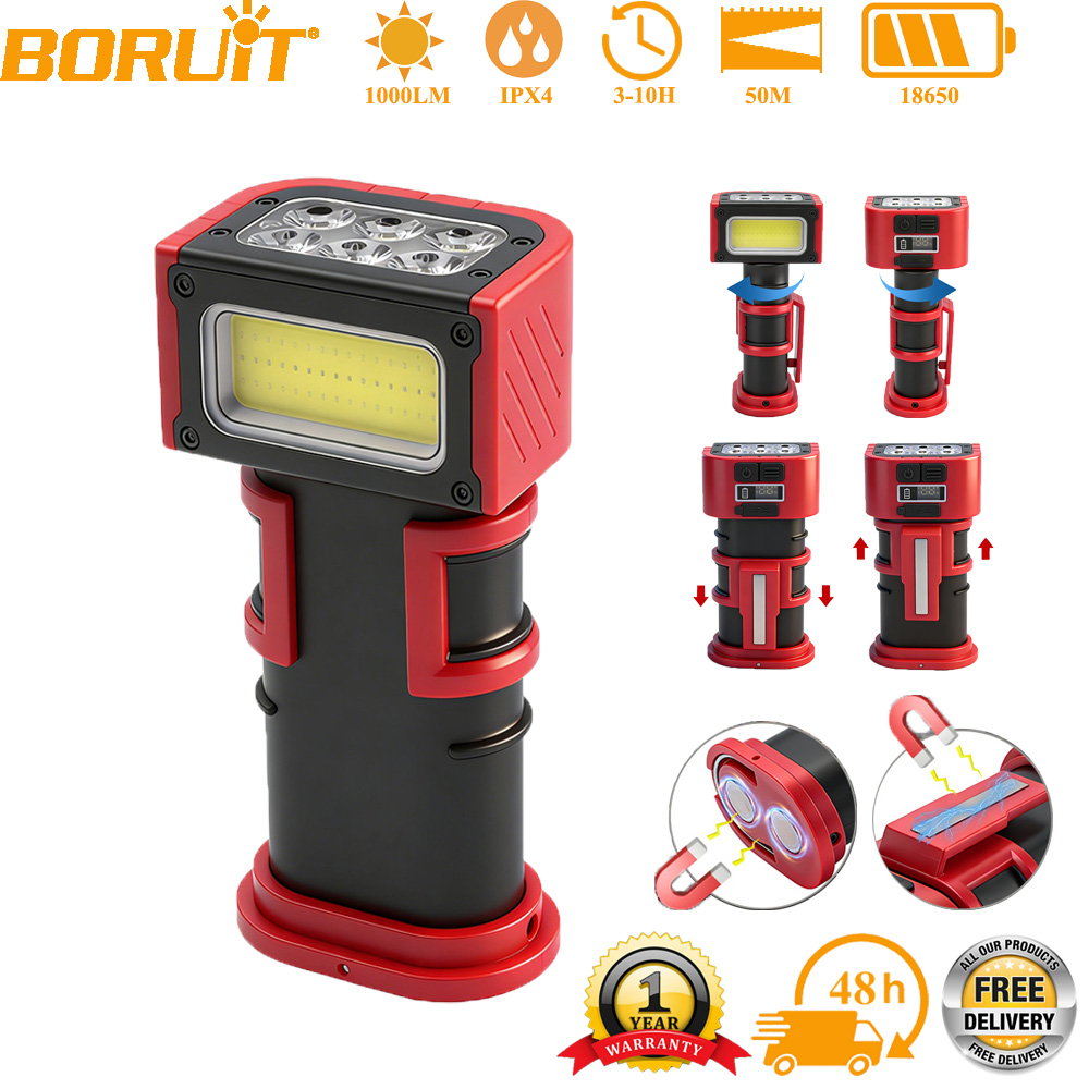 BORUiT COB LED Work Light 1000 - Camping Cooking Fish review and price