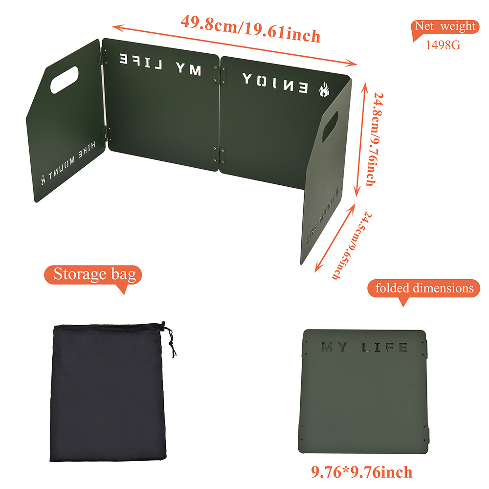 4-Section Folding Gas Stove Wi - Camping Cooking Windshield review and price
