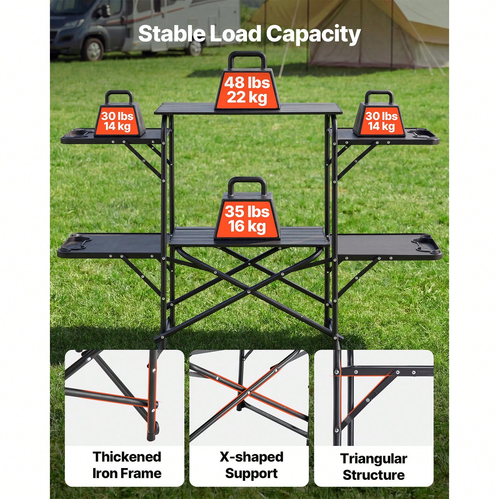 Camping Kitchen Table, Slim-Fo - Camping Cooking Table review and price