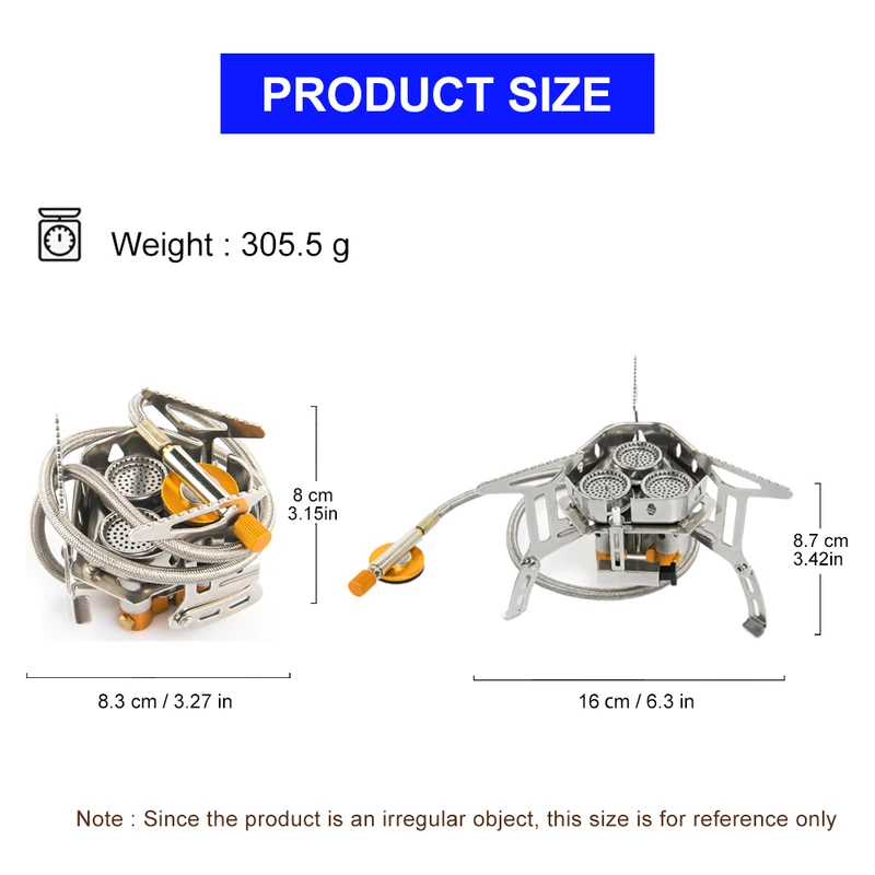 3 Heads Gas Stove Tourist Camp - Camping Cooking Equipment Bag review and price