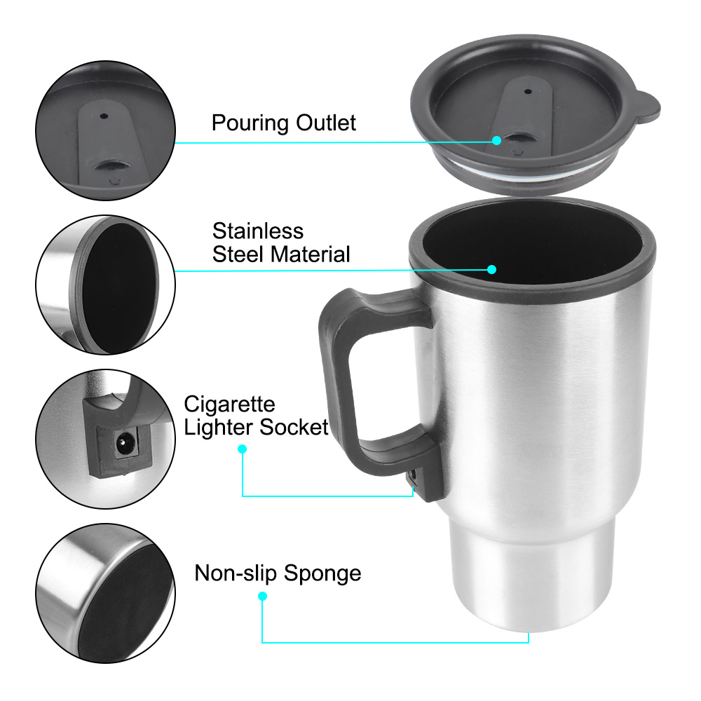 12V 450ml Car Coffee Mug Inter - Camping Cooking Can review and price