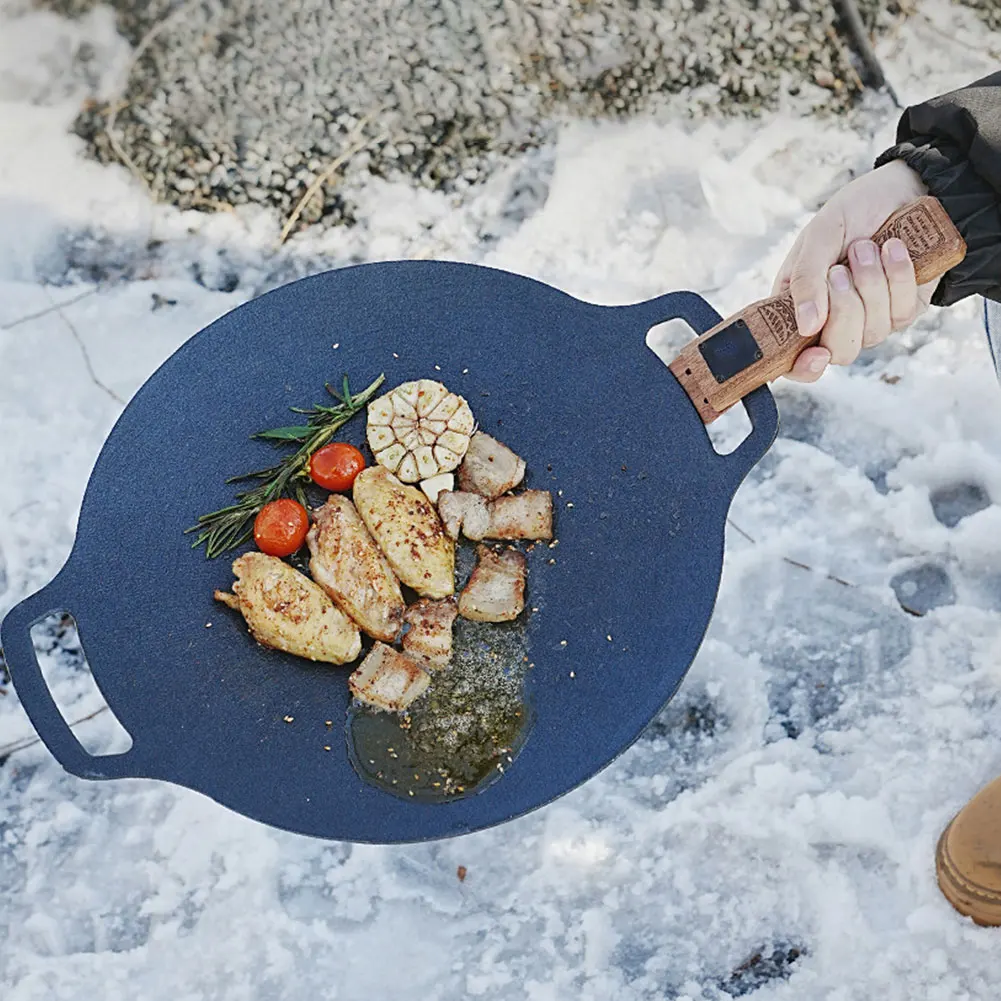 Outdoor Natural Wood Grill Pan - Camping Hiking Cooking review and price