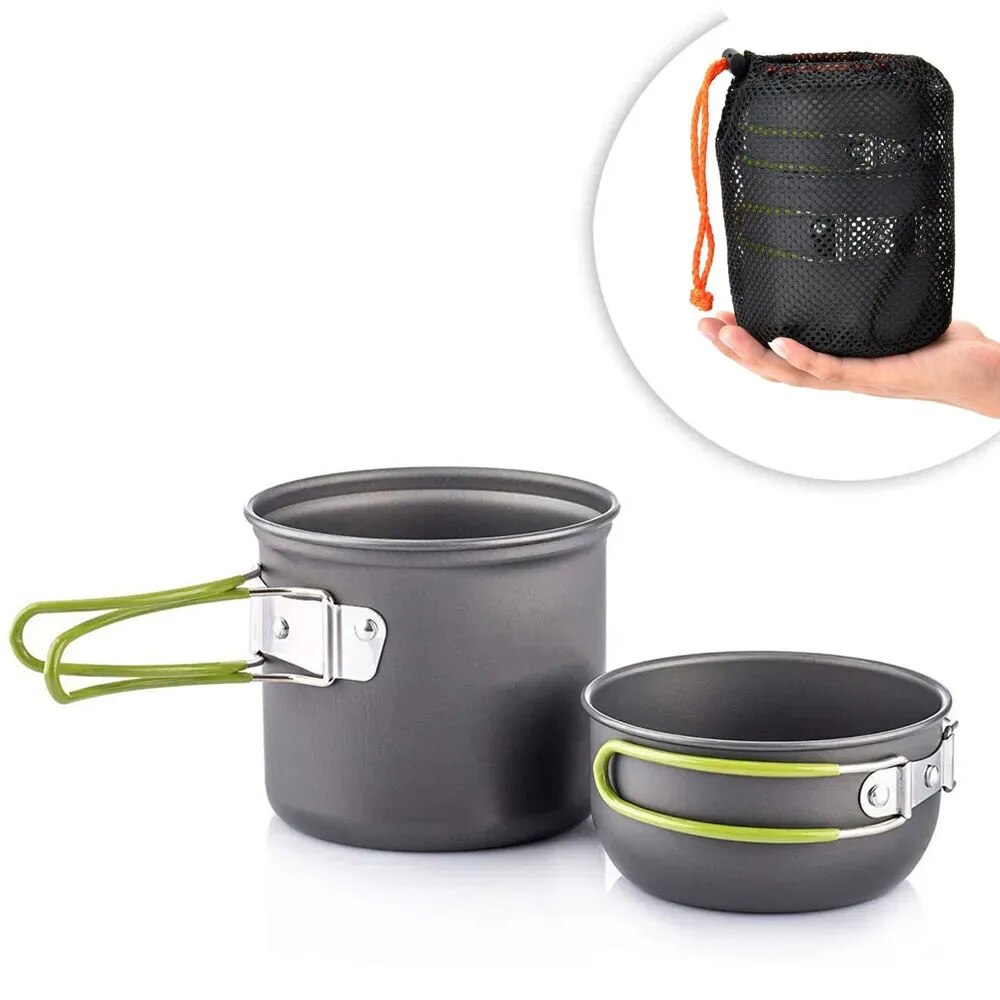 Camping Cookware Mess Kit Ultr - Camping Cooking Set 2 Person review and price
