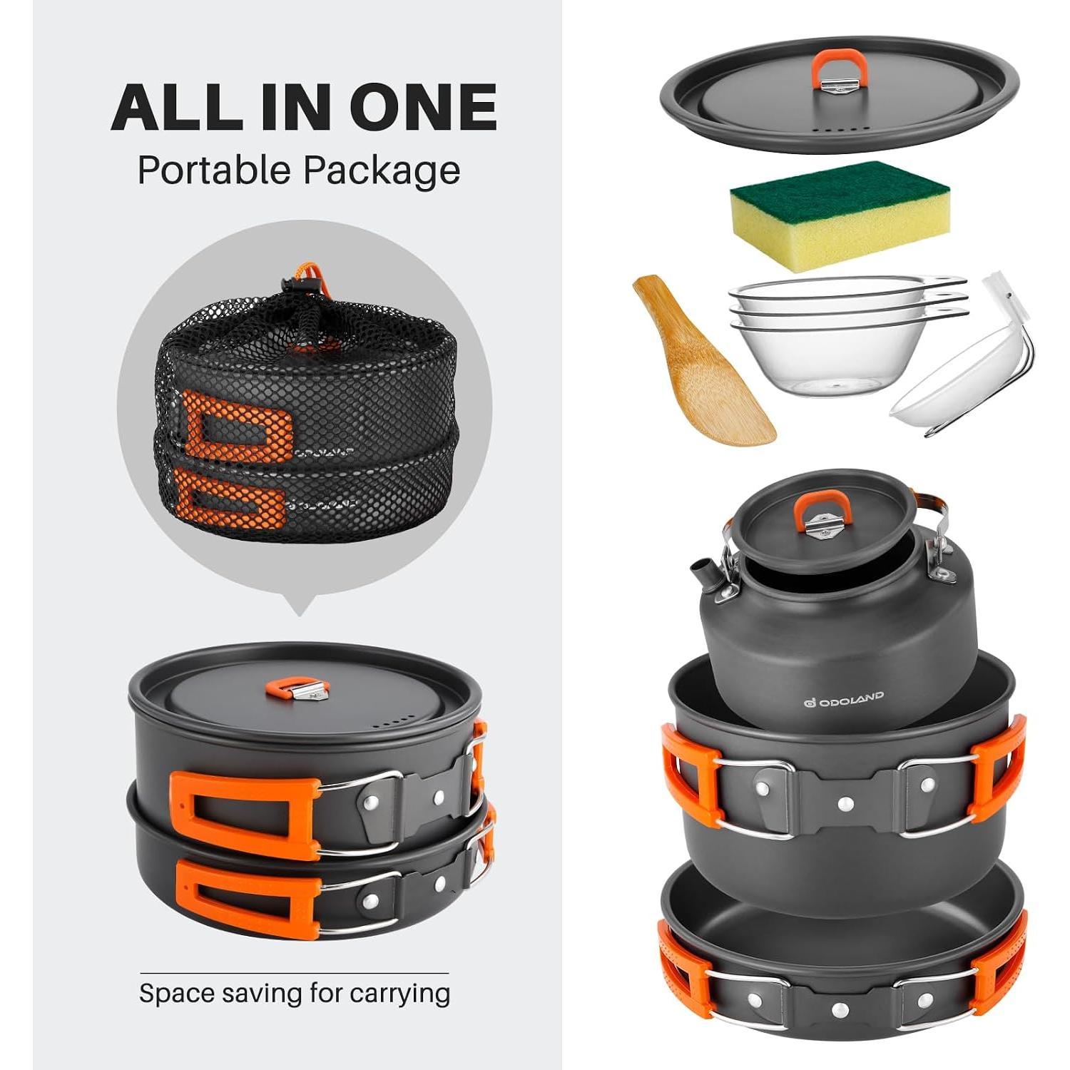 Odoland 10pcs Camping Cookware - Camping Cooking Trangia review and price