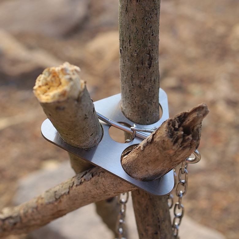 Stainless Steel Camping Tripod - Camping Hiking Cooking review and price