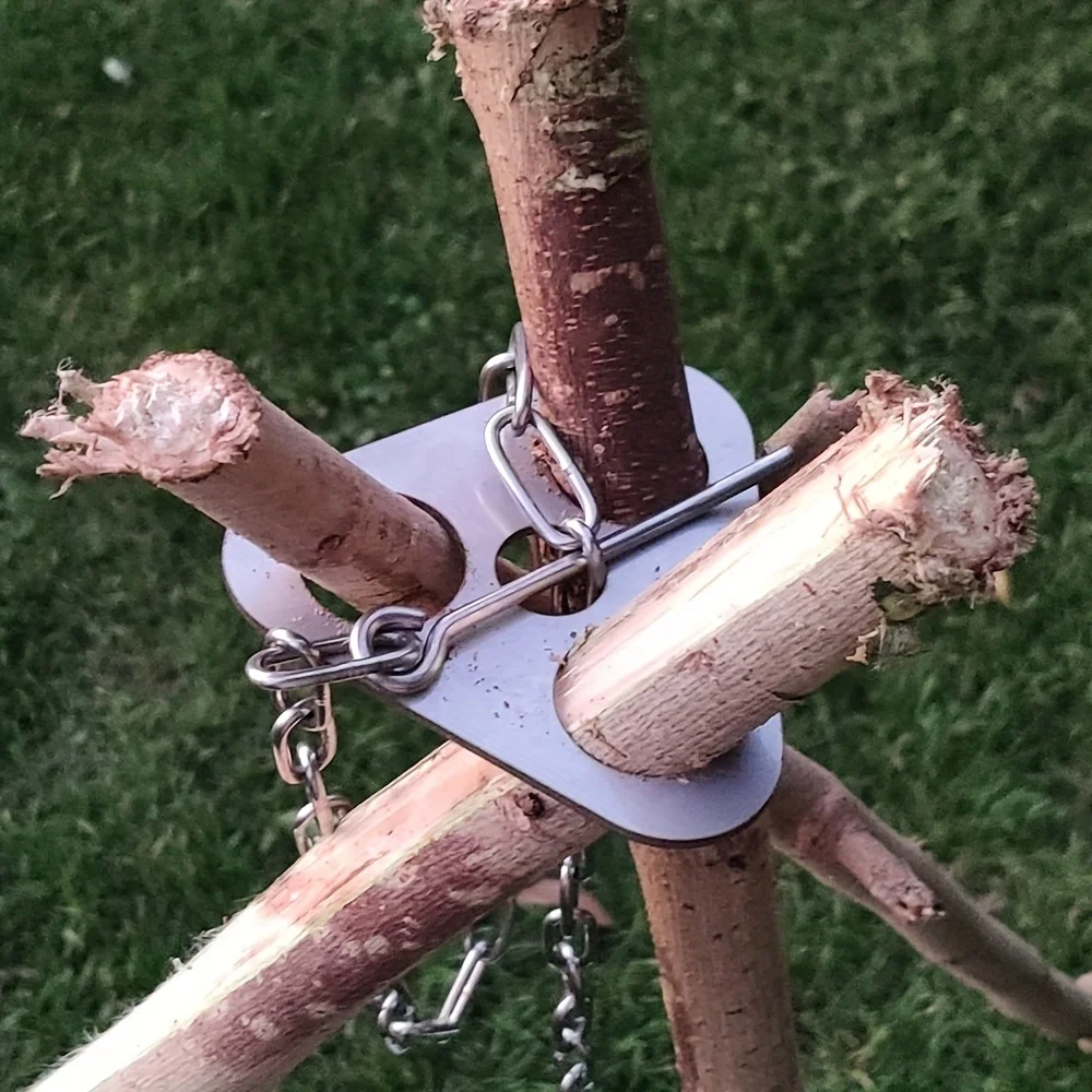 Stainless Steel Camping Tripod - Camping Hiking Cooking review and price