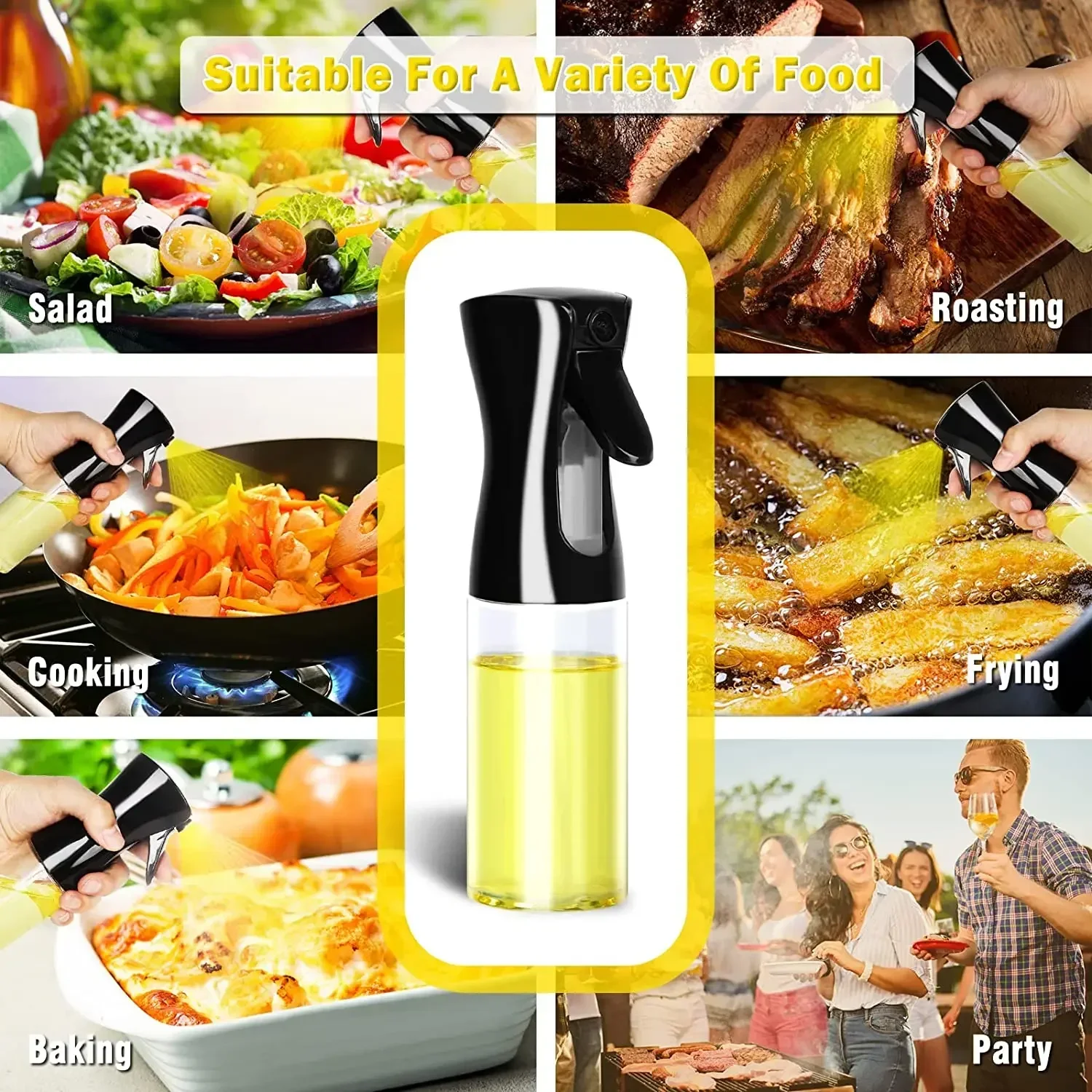 500ml Plastic Oil Spray Bottle - Camping Cooking Oil Container review and price