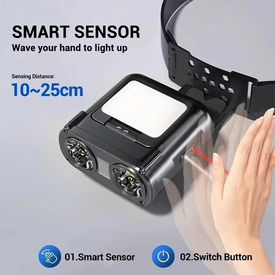 Sensor COB LED Headlamp Cap Cl - Camping Cooking Fish review and price