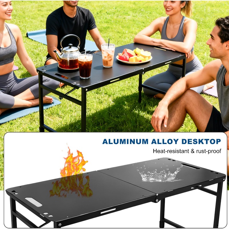 Camping Table Adjustable Foldi - Camping Cooking Table review and price