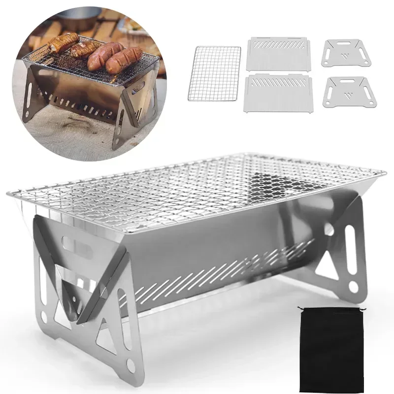 Portable Folding Barbecue Gril - Camping Cooking Windshield review and price