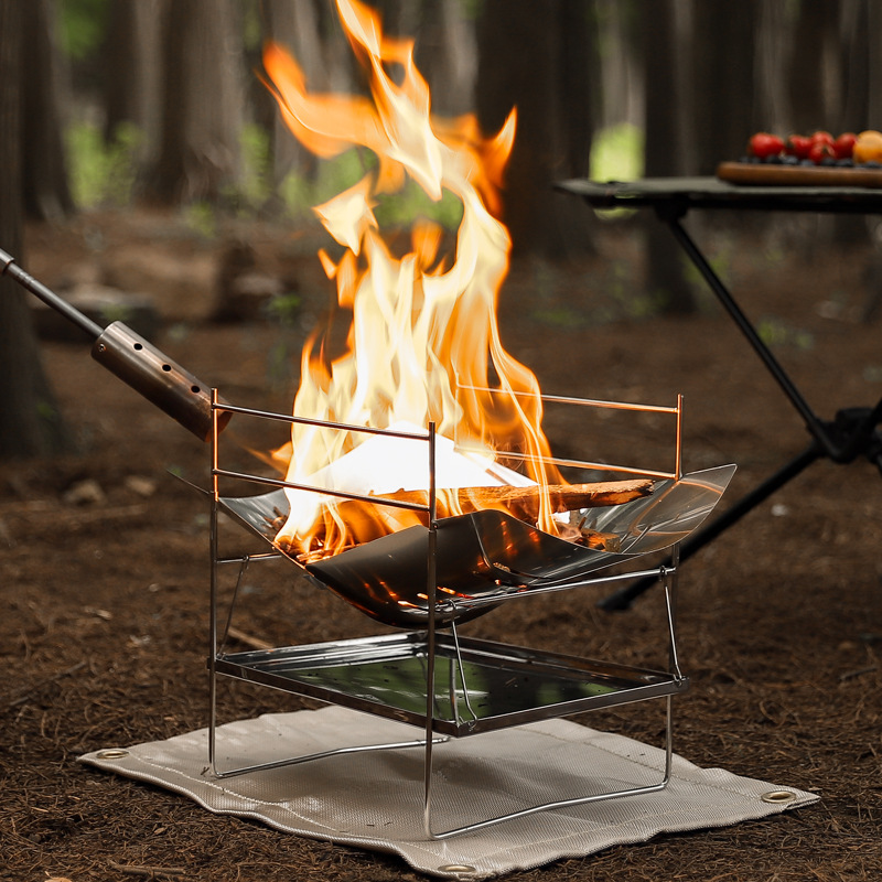 Wood Burning Camping Stove Por - Camping Cooking Windshield review and price